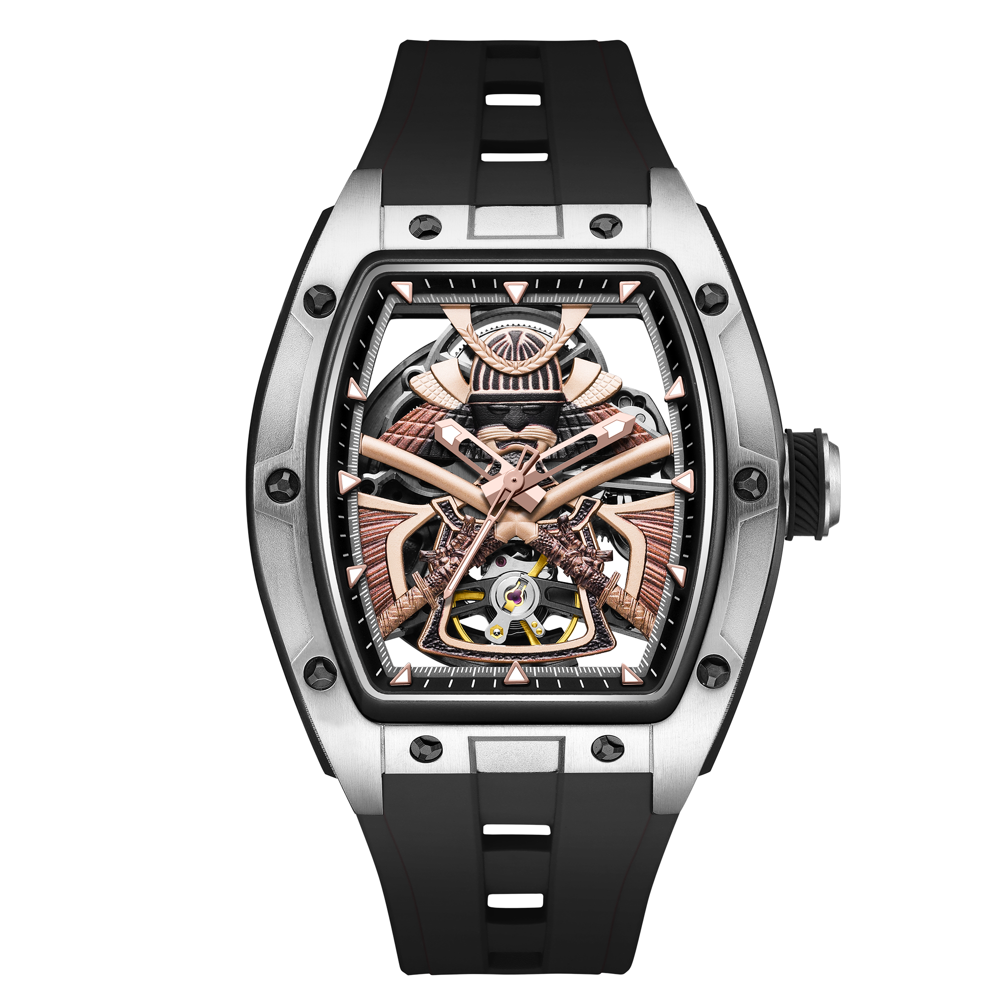 MINBER Automatic Skeleton Watch - Samurai - 9198-5 – MINBER WATCH