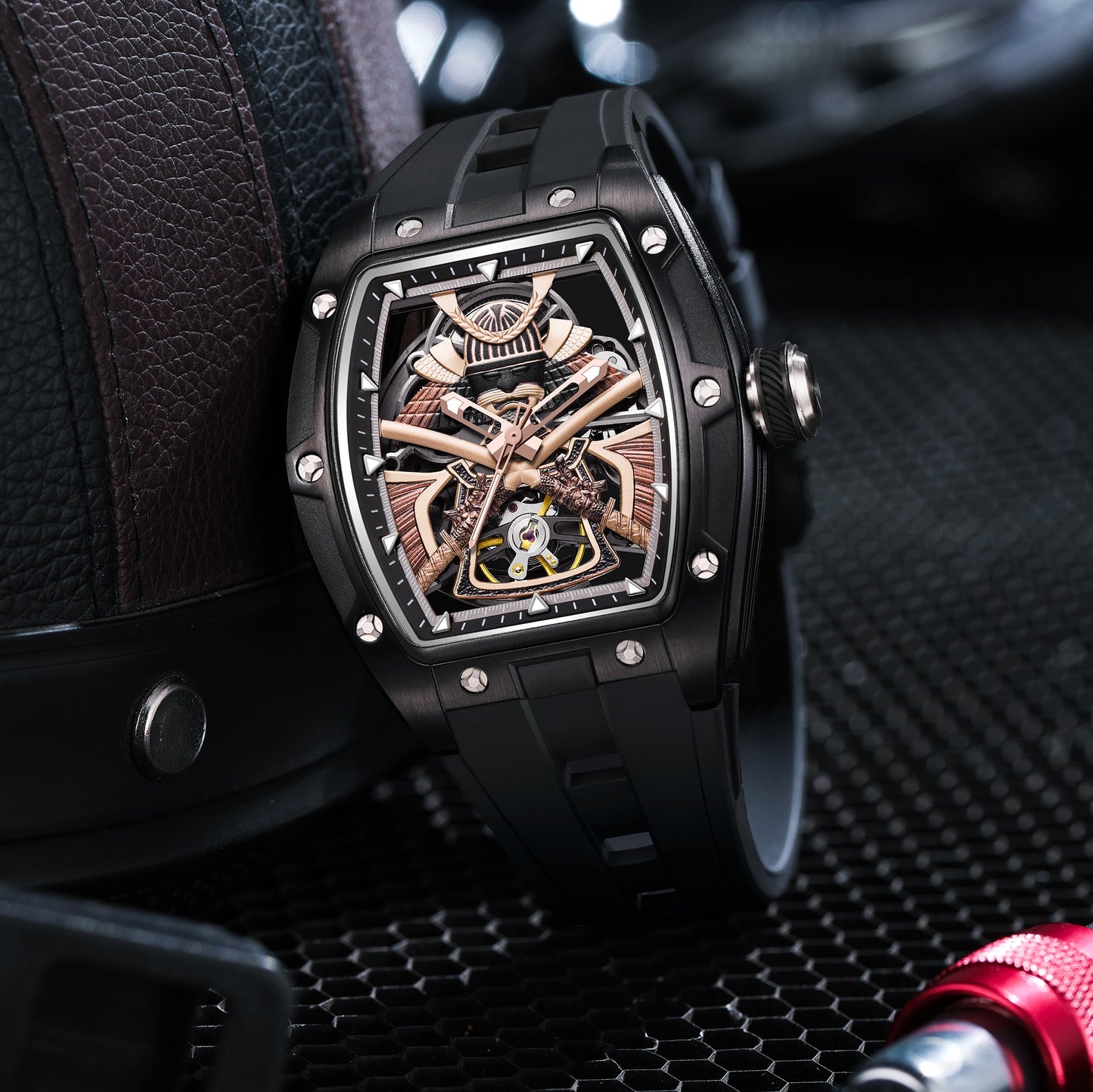 MINBER Automatic Skeleton Watch - Samurai - 9198-5