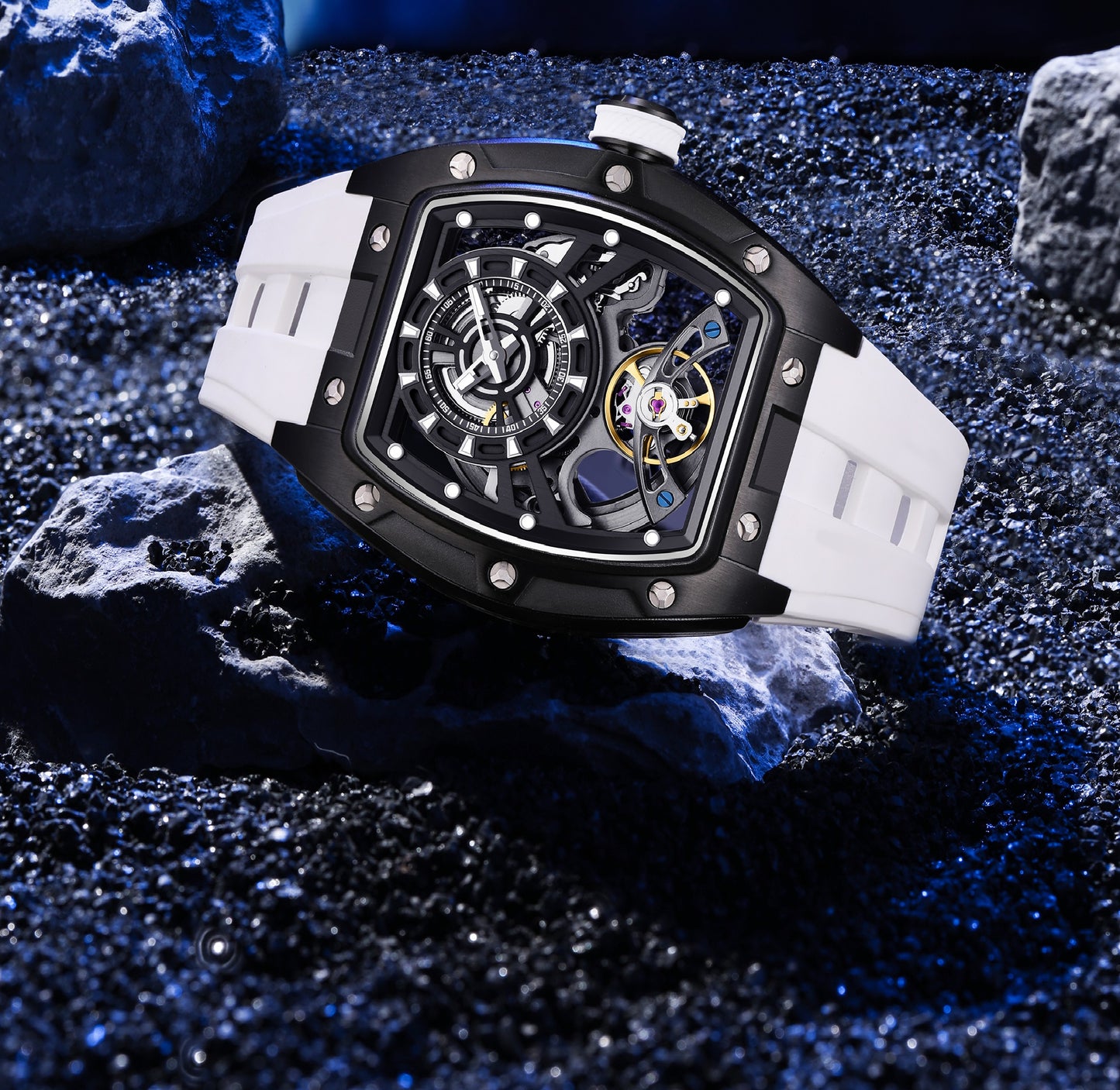 MINBER Automatic Skeleton Watch - Bold Sophistication - 9198-6