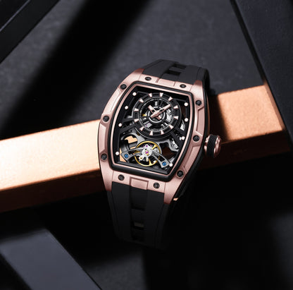 MINBER Automatic Skeleton Watch - Bold Sophistication - 9198-6