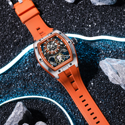 MINBER Automatic Skeleton Watch - Bold Sophistication - 9198-6