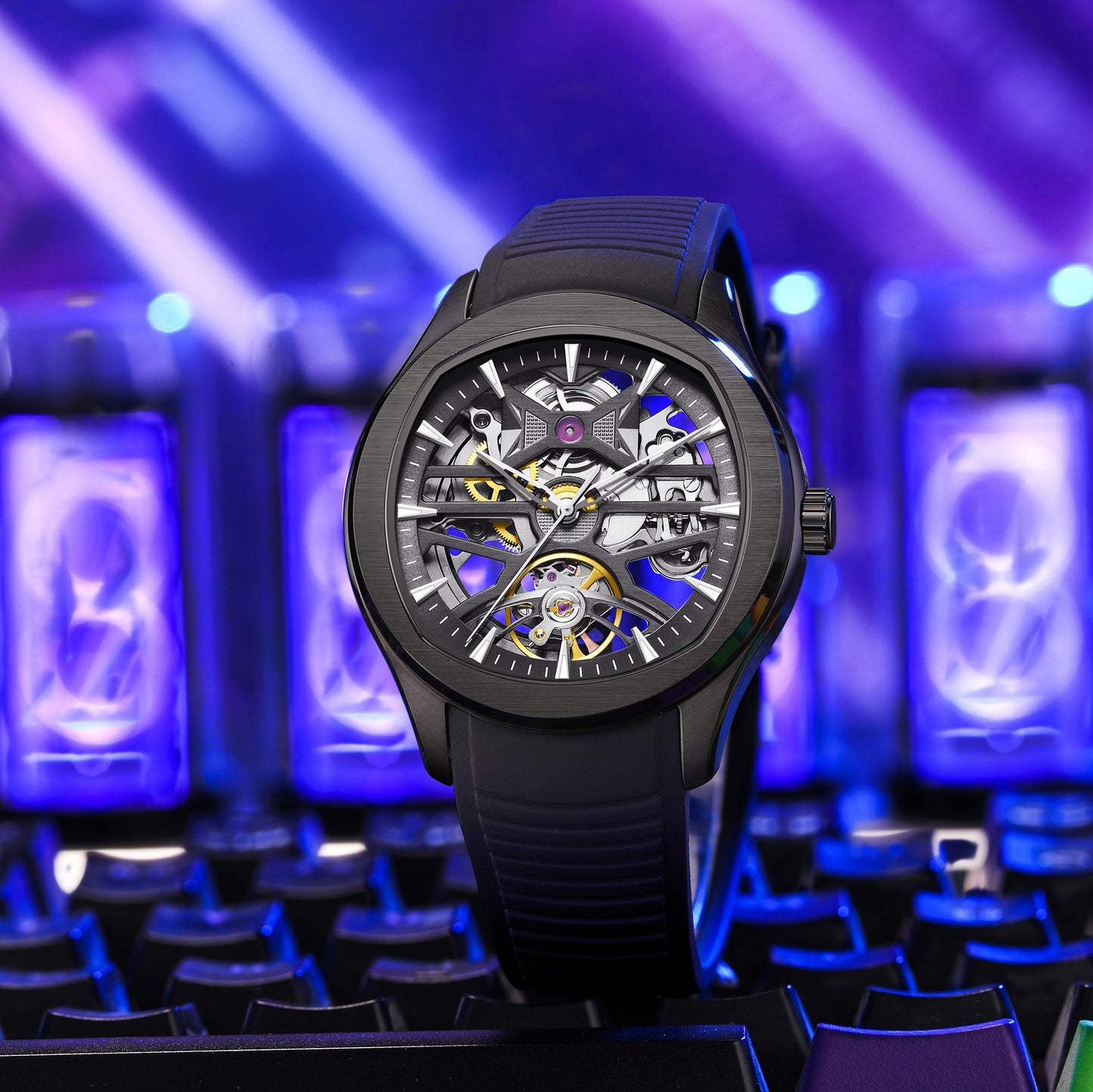 MINBER Automatic Skeleton Watch - Void Engine - 9204-5