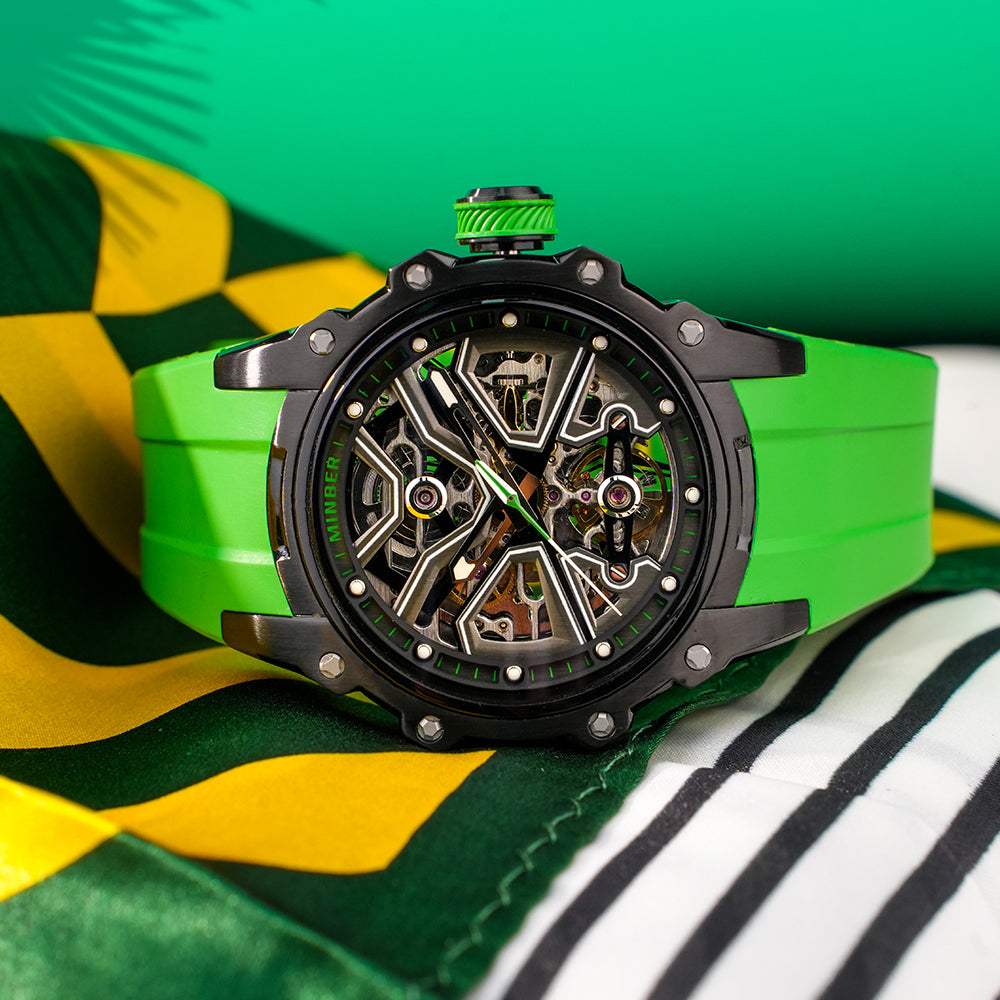 Minber Skeleton Automatic Watch - 8005