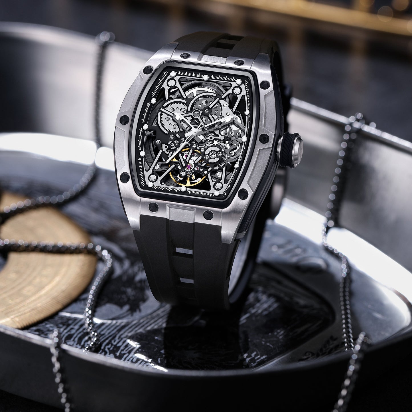 MINBER Automatic Skeleton Watch - Eternal Gear - 9198-3