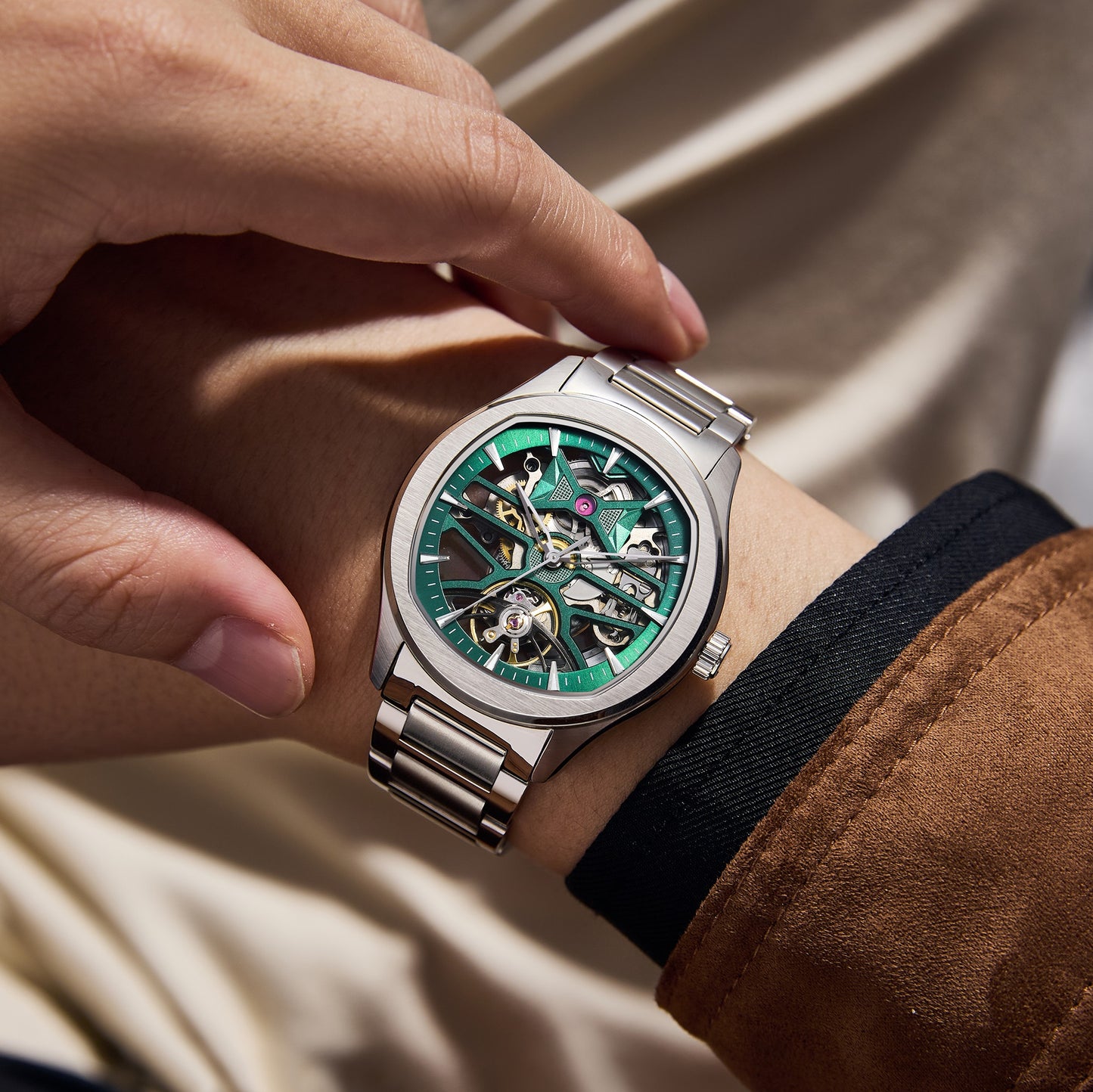 MINBER Automatic Skeleton Watch - Void Engine - 9204-5