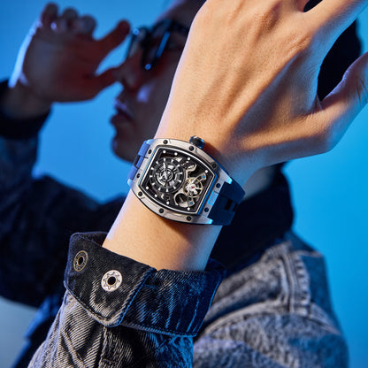 MINBER Automatic Skeleton Watch - Bold Sophistication - 9198-6