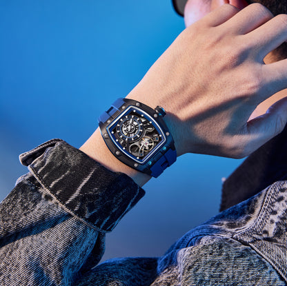 MINBER Automatic Skeleton Watch - Bold Sophistication - 9198-6