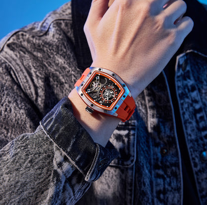 MINBER Automatic Skeleton Watch - Bold Sophistication - 9198-6