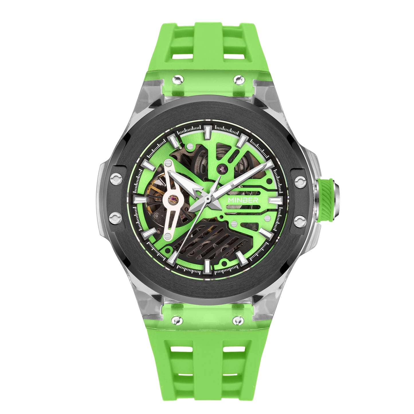 Minber Skeleton Automatic Watch - 9018