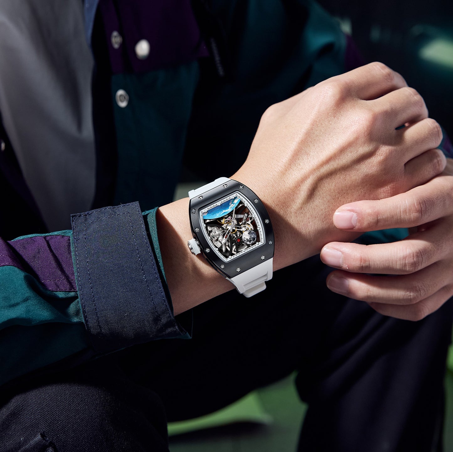 MINBER Automatic Skeleton Watch - Terra Pulse - 9190-14