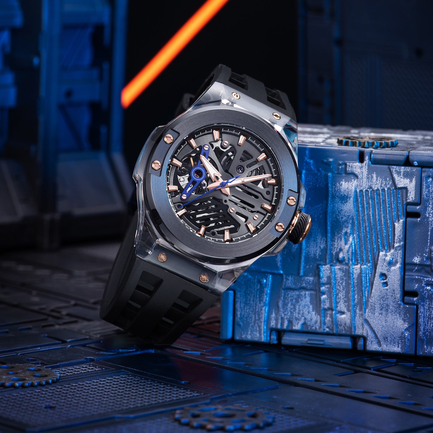 Minber Skeleton Automatic Watch - 9018